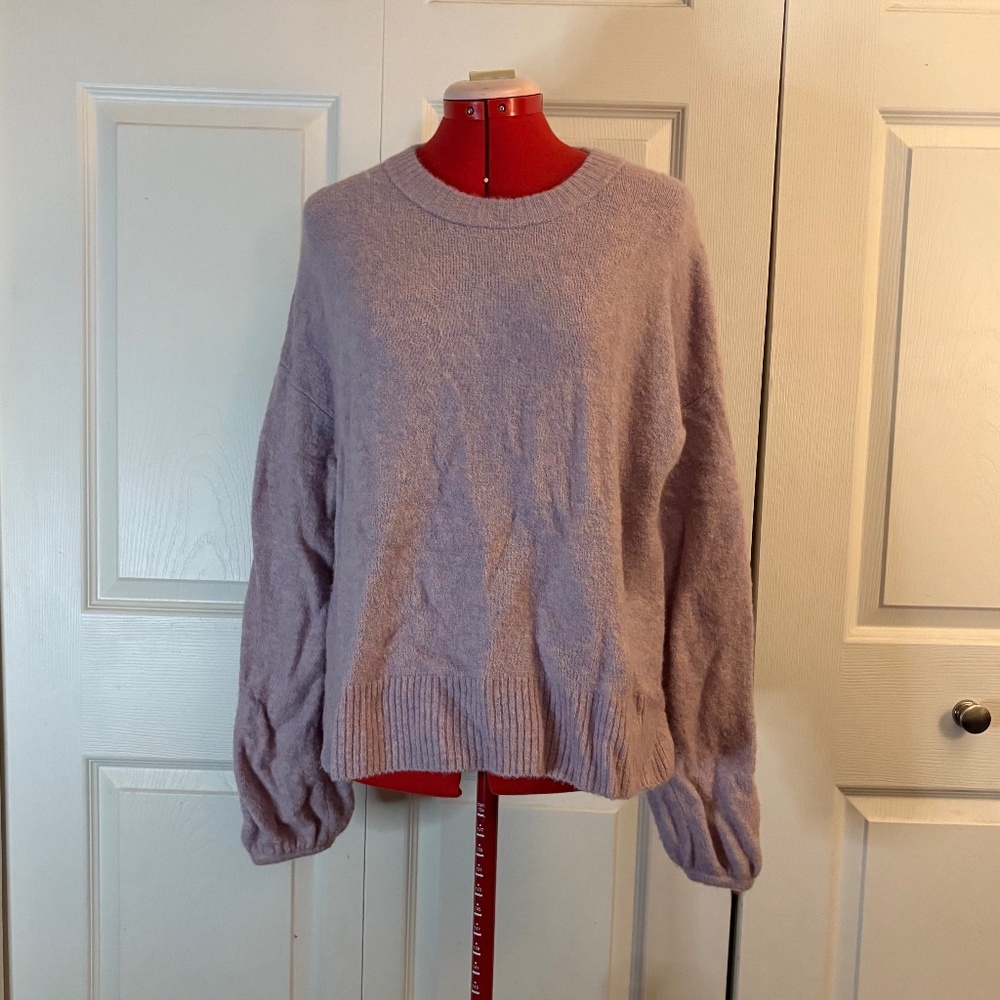 Madewell Payton Pullover Heather Lilac Sweater size M